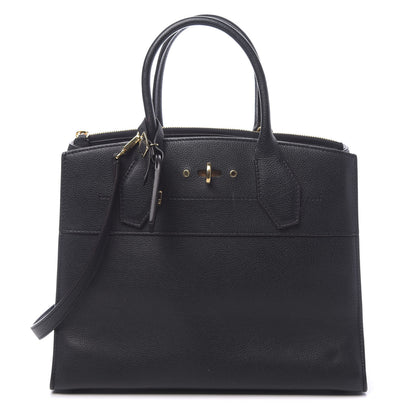 Louis Vuitton Taurillon City Steamer MM Black 1 of 9