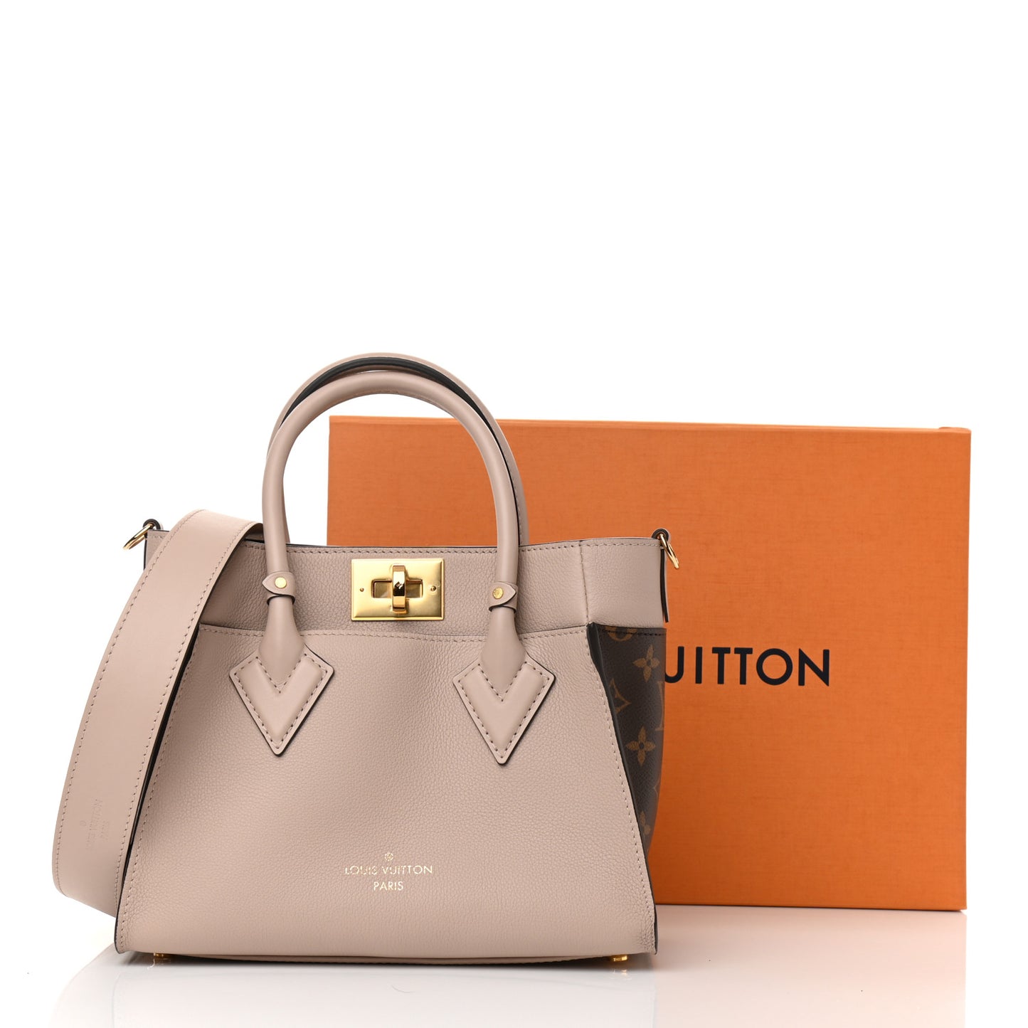 Calfskin Monogram On My Side PM Greige