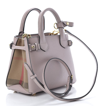 Burberry Grainy Calfskin House Check Baby Banner Tote Pale Orchid 3 of 11