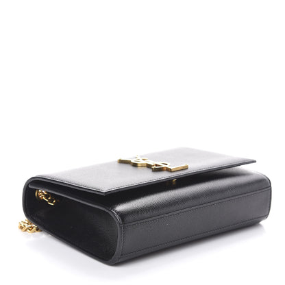 Saint Laurent Grain De Poudre Small Monogram Kate Satchel Black 4 of 8