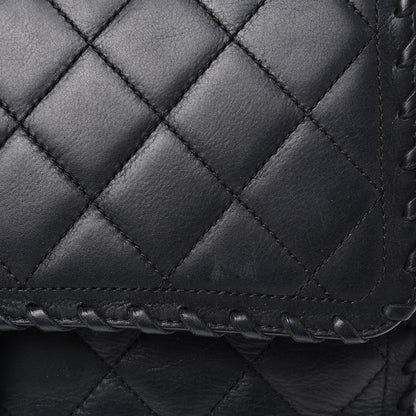Chanel Suede Calfskin Jumbo Happy Stitch Flap Black 11 of 19