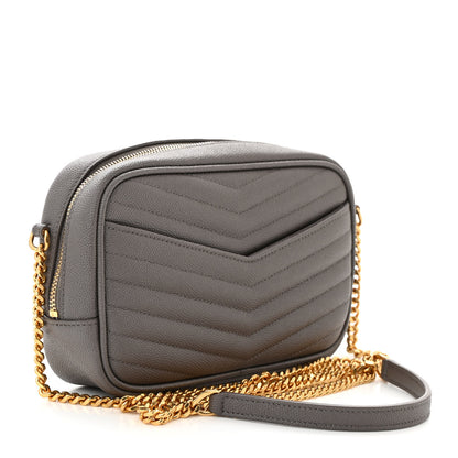 Saint Laurent Grain De Poudre Matelasse Monogram Mini Lou Camera Bag Fog 3 of 10