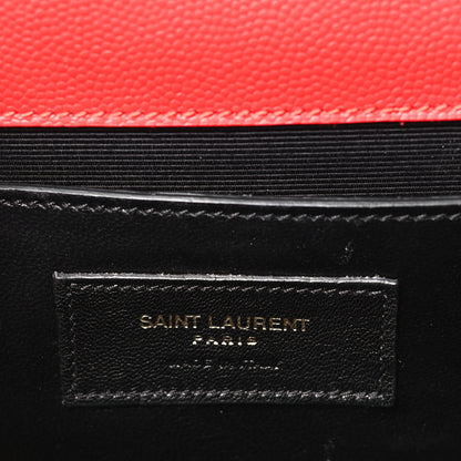 Saint Laurent Grain De Poudre Classic Monogram Kate Clutch New Red 6 of 9