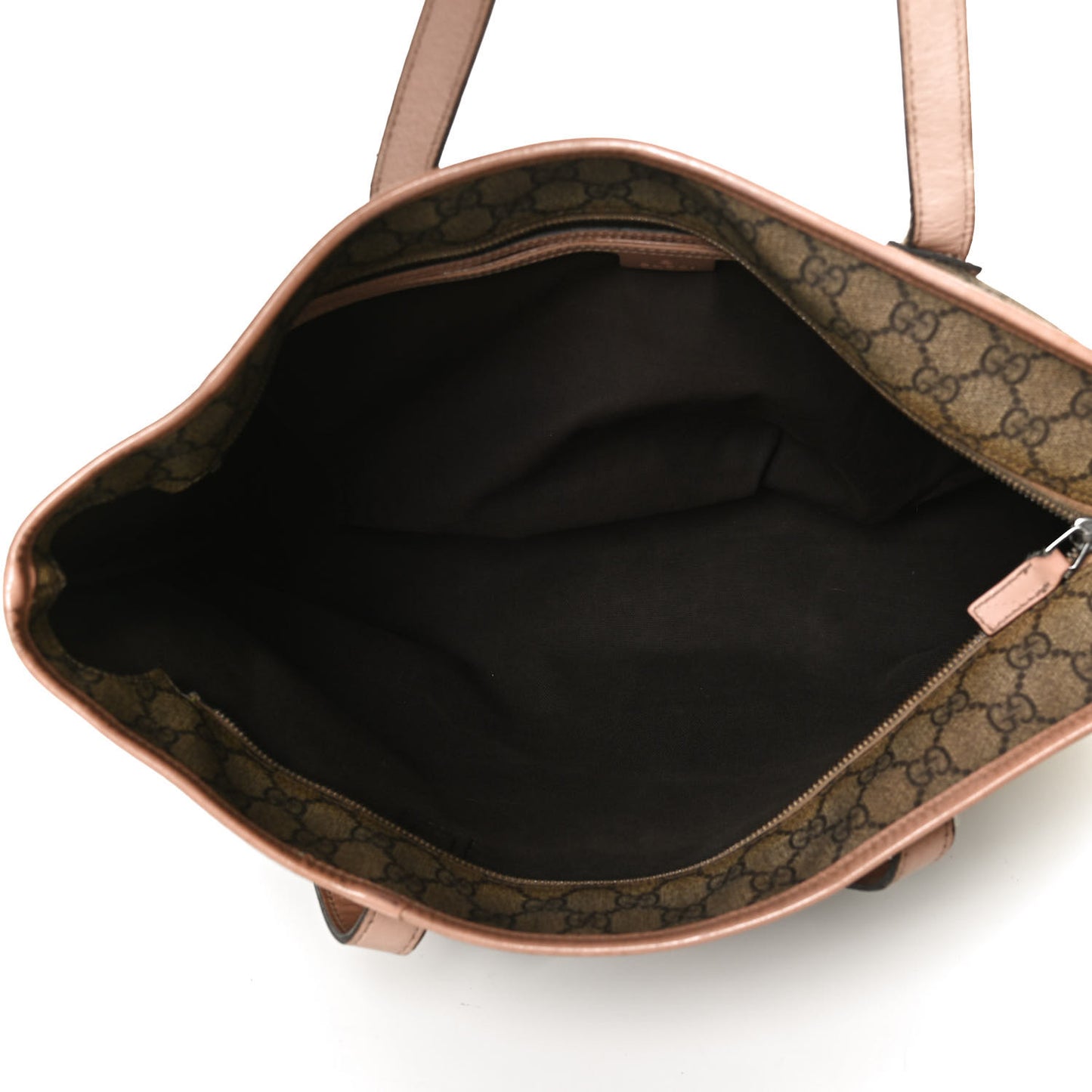 GG Supreme Monogram Medium Zippered Shopping Tote Pink