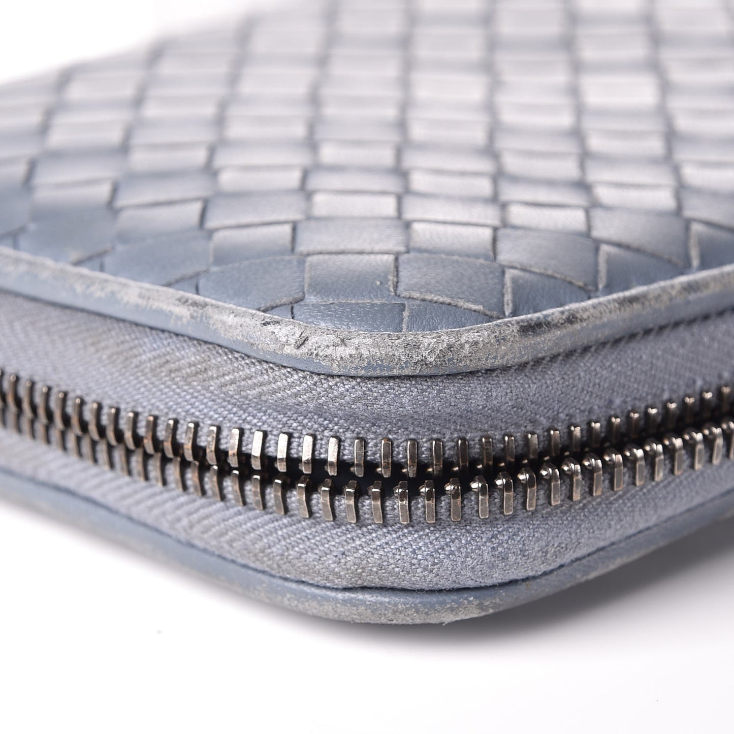 Nappa Intrecciato Zip Around Wallet Krim