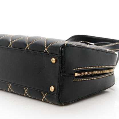 Chanel Calfskin Wild Stitch Top Handle Bag Black 12 of 12