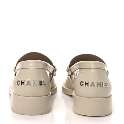 Chanel Shiny Calfskin Loafers 38 Beige 5 of 9