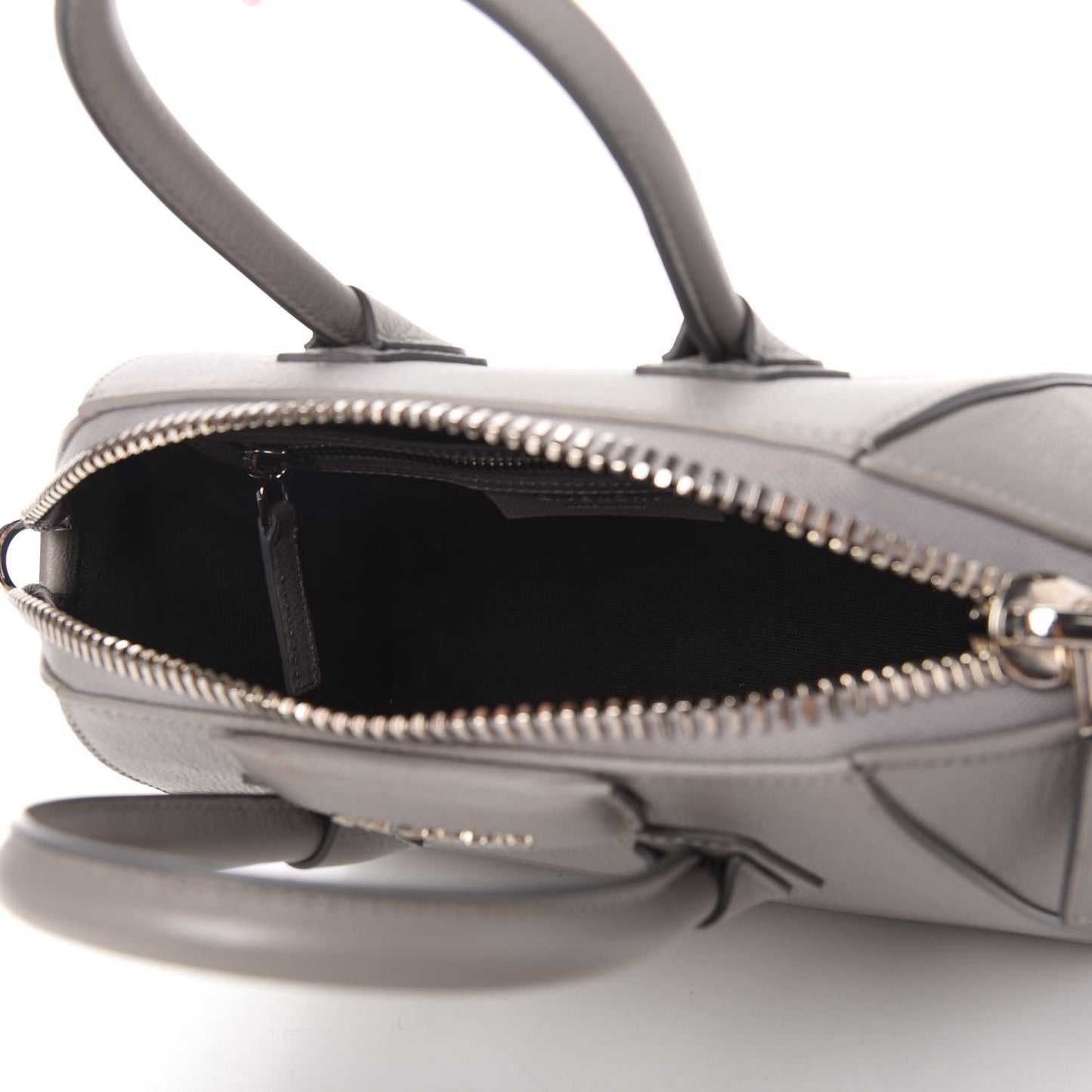 Sugar Goatskin Mini Antigona Pearl Grey