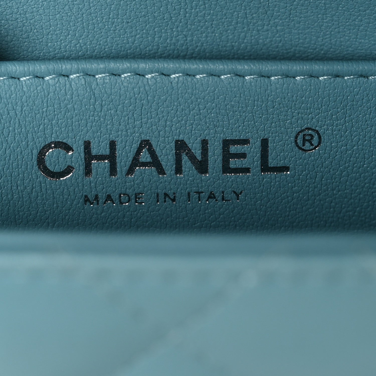 Chanel Lambskin Quilted Mini Square Flap Light Blue 7 of 11
