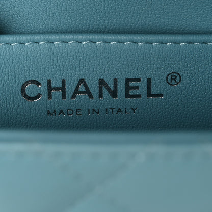 Chanel Lambskin Quilted Mini Square Flap Light Blue 7 of 11