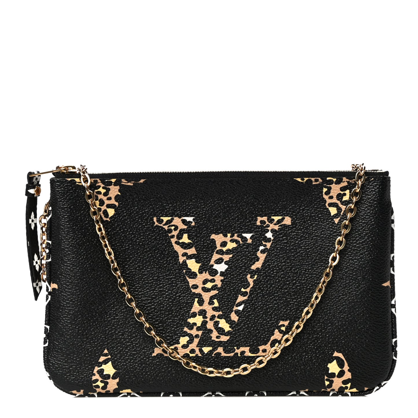 Monogram Giant Jungle Pochette Double Zip Black