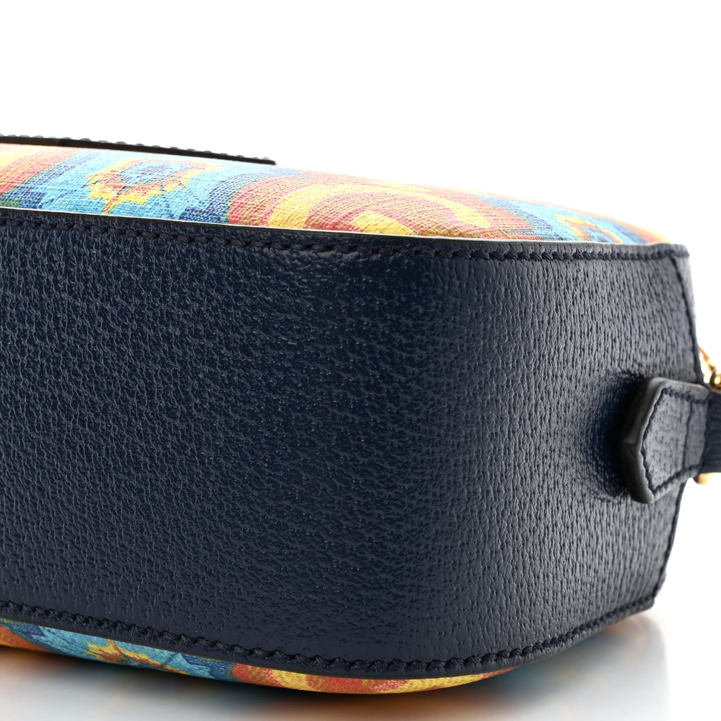 GG Supreme Kaleidoscope Calfskin Script Logo Gucci 100 Camera Bag Blue Orange Multicolor Blue Agata