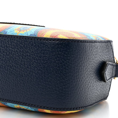 Gucci GG Supreme Kaleidoscope Calfskin Script Logo Gucci 100 Camera Bag Blue Orange Multicolor Blue Agata 9 of 9