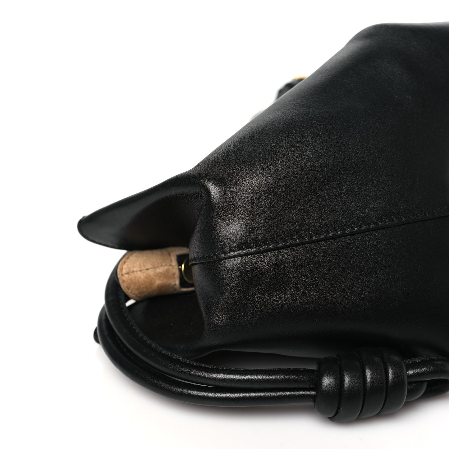Shiny Nappa Calfskin Small Paseo Bag Black