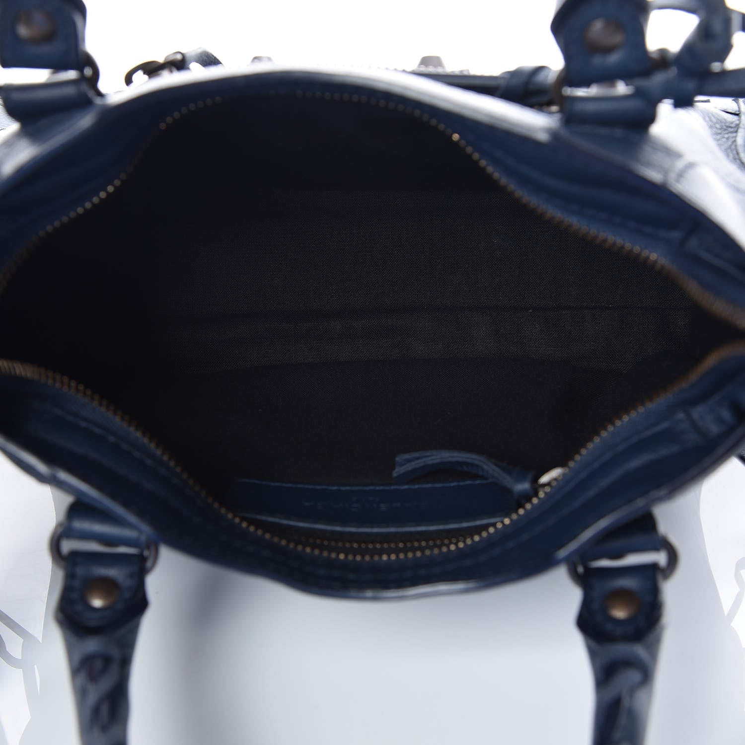 Balenciaga Calfskin Classic Hardware Mini City Bleu Nuit Dark Sea 6 of 11