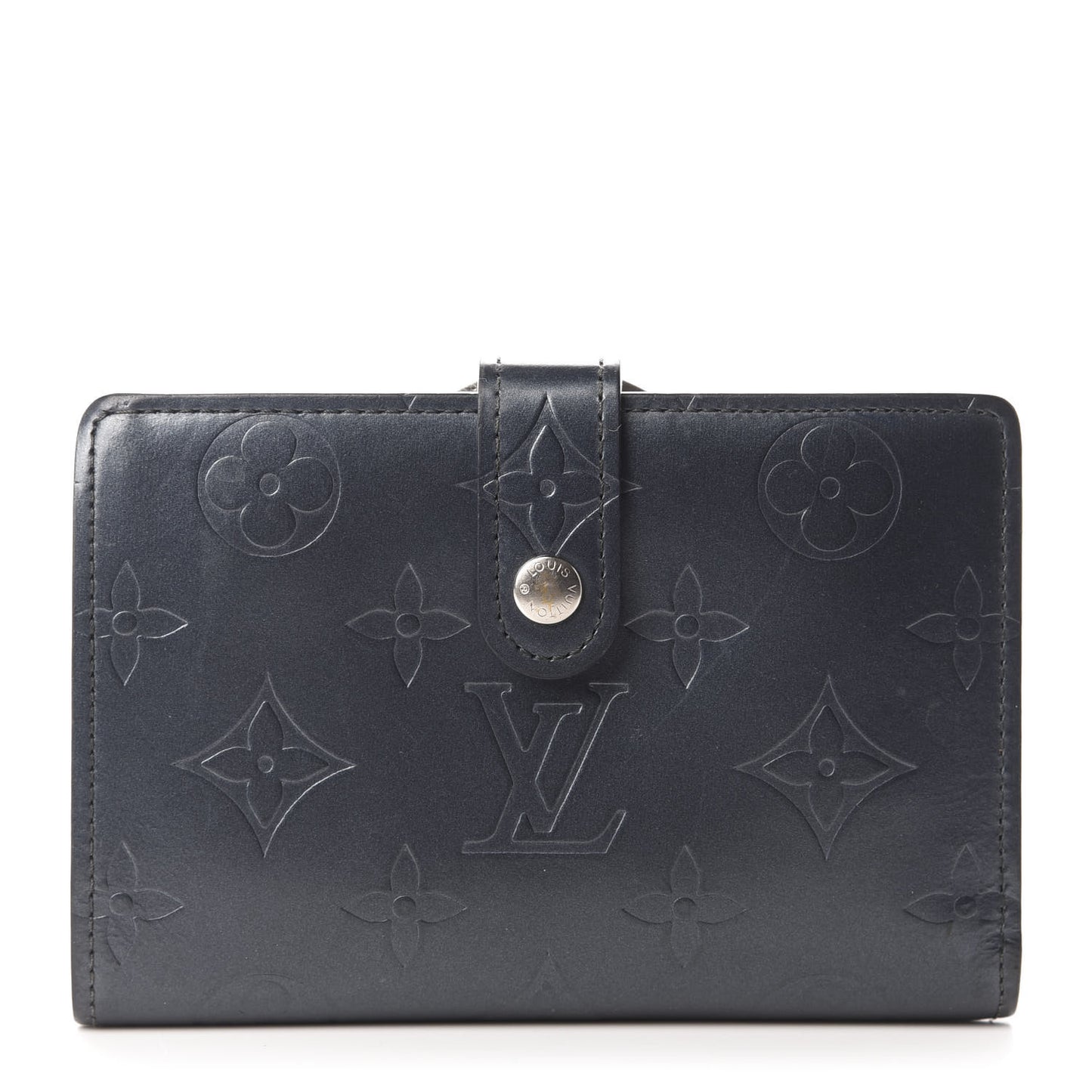 Mat Monogram French Purse Wallet Blue