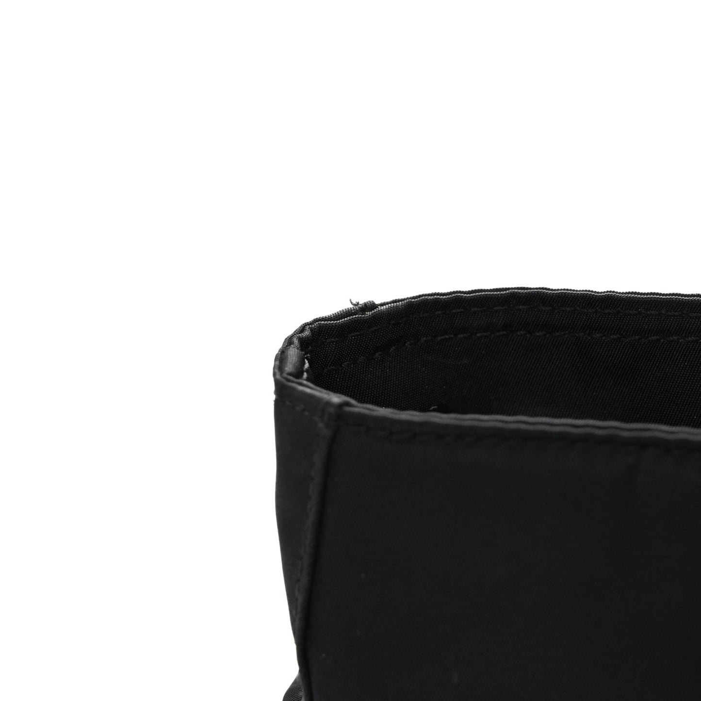 Tessuto Nylon Calfskin Shopping Tote Black