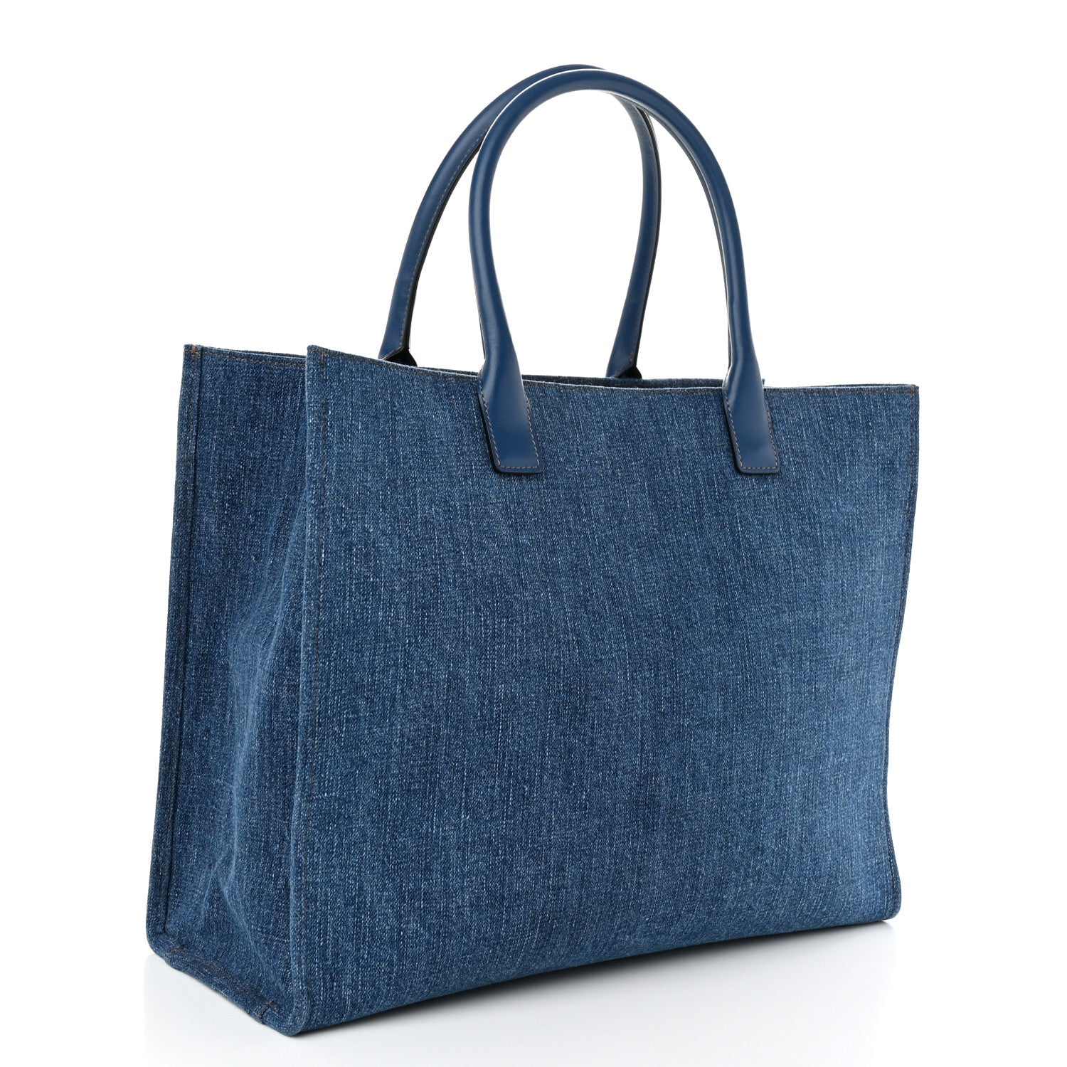Versace Denim Calfskin La Medusa Tote Bag Blue 3 of 9