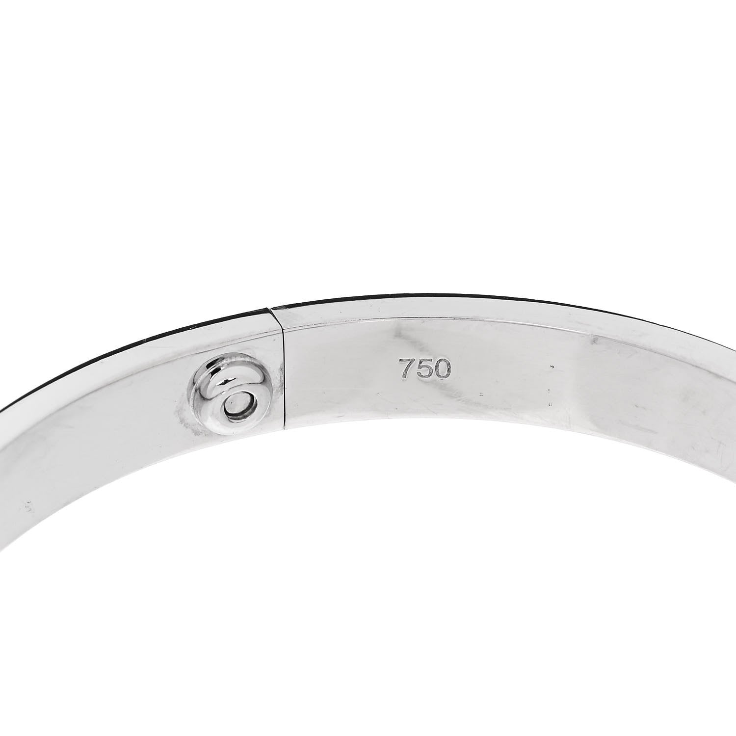 Cartier 18K White Gold 4 Diamond LOVE Bracelet 18 6 of 7