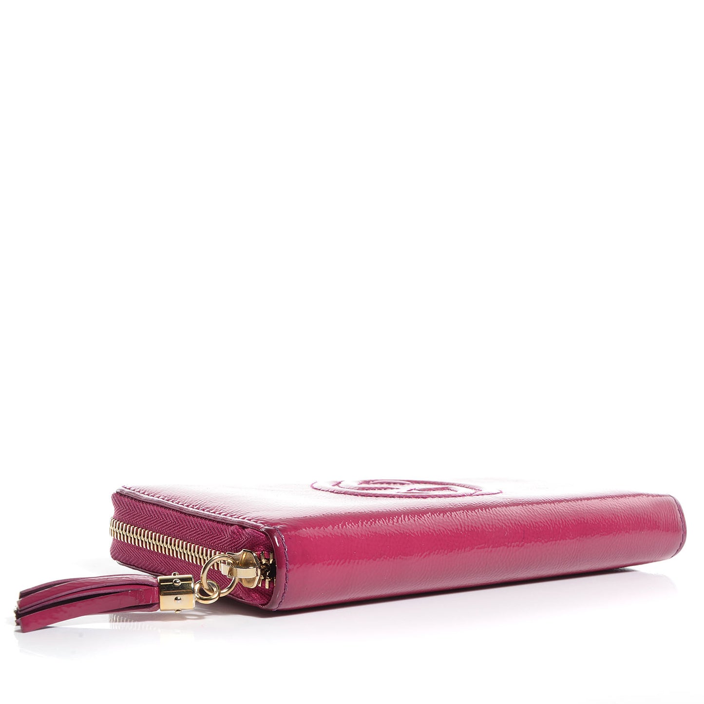 Patent Soho Zip Around Wallet Bright Bougainvillea