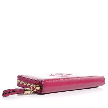 Gucci Patent Soho Zip Around Wallet Bright Bougainvillea 4 of 7