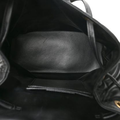 Salvatore Ferragamo Calfskin Quilted Gancini Backpack Black 5 of 9