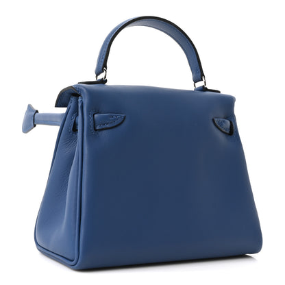 Hermes Swift Quelle Idole Kelly Doll Handbag Bleu Tie Caban 3 of 10