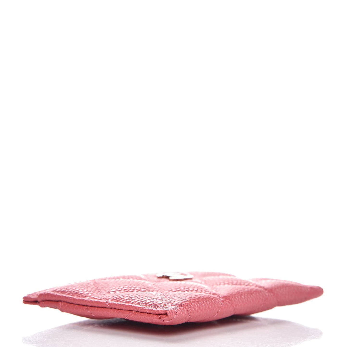 Caviar Quilted Card Holder Pink