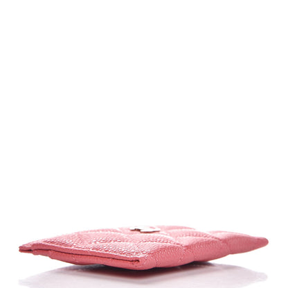 Chanel Caviar Quilted Card Holder Pink 4 of 9