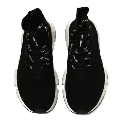 Balenciaga Knit Womens Speed Lace Up Sneakers 35 Black 5 of 10