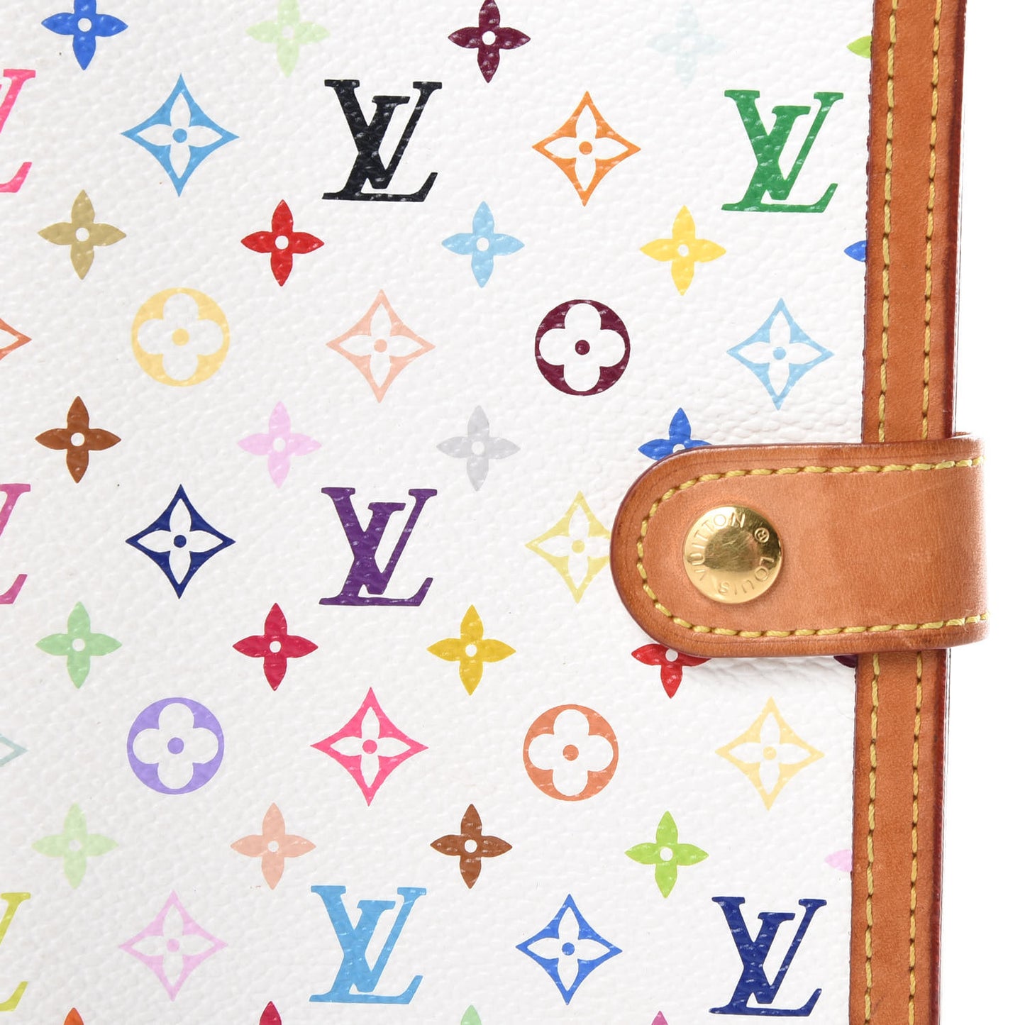 Monogram Multicolor Small Ring Agenda Cover White