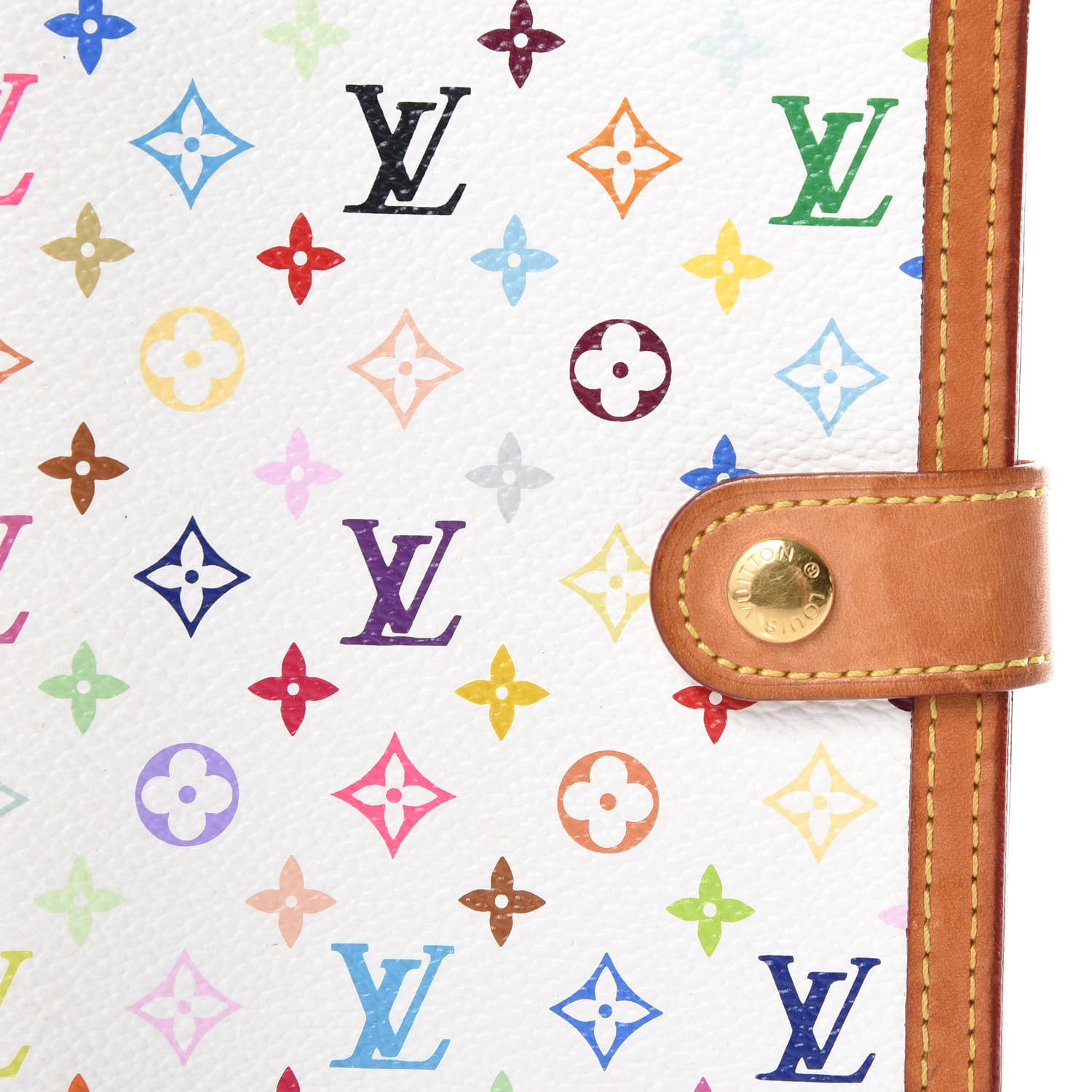 Louis Vuitton Monogram Multicolor Small Ring Agenda Cover White 11 of 12