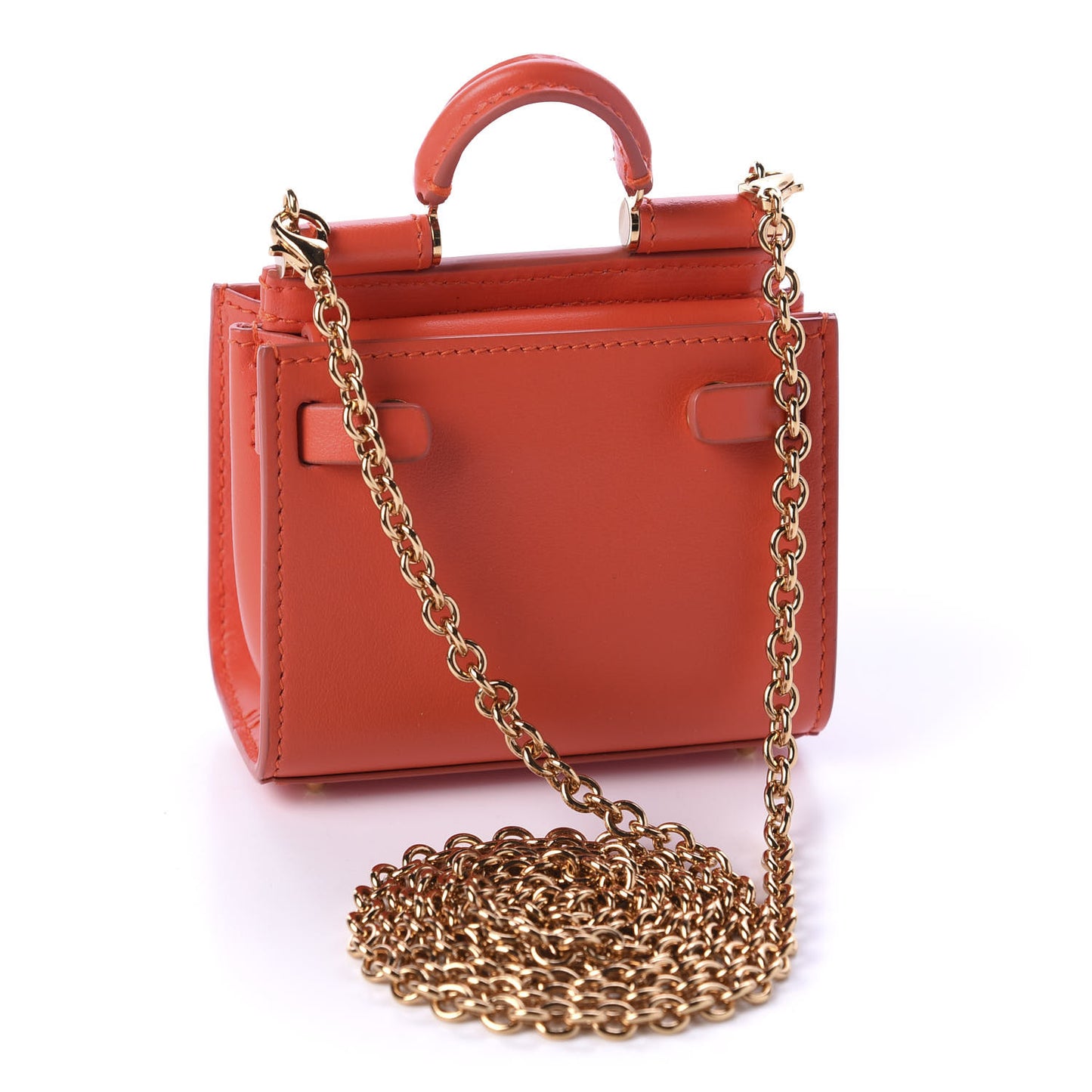 Calfskin Micro Miss Sicily 62 Satchel Orange