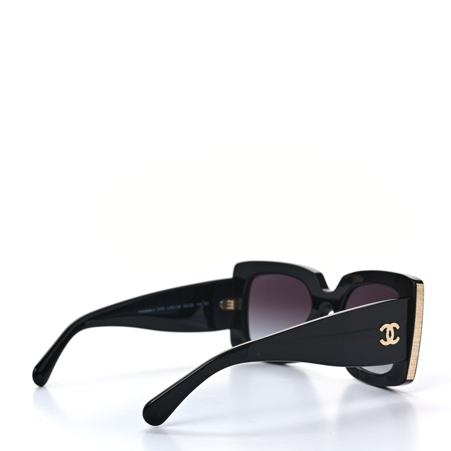 Chanel Acetate Rectangle Sunglasses 5435 Black 4 of 7