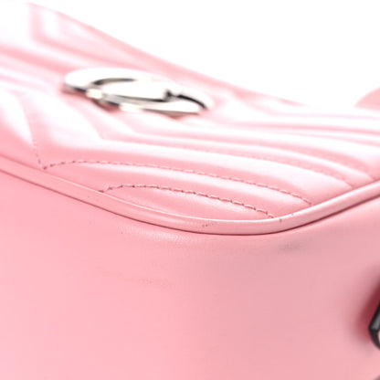 Gucci Calfskin Matelasse Small GG Marmont Chain Shoulder Bag Wild Rose 11 of 21