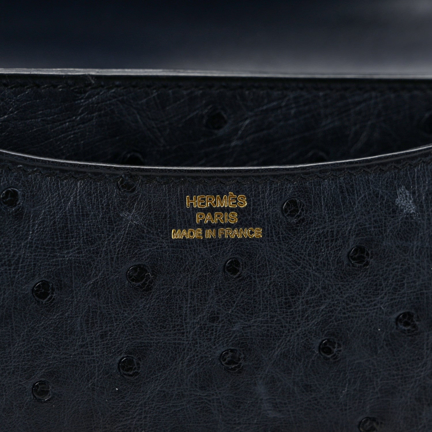 Hermes Ostrich Constance 18 Bleu Indigo 6 of 13