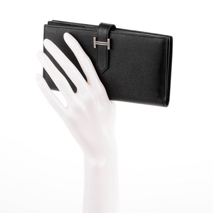 Hermes Epsom Bearn Gusset Wallet Black 2 of 6