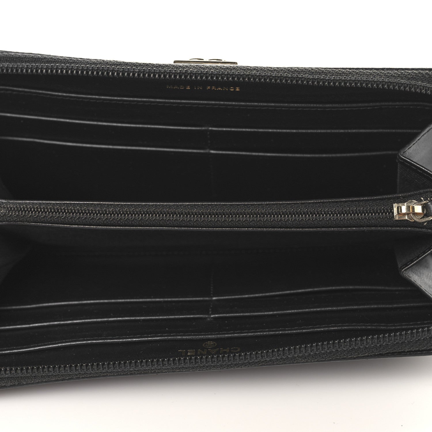 Chanel Caviar Quilted Boy Long Zip Around Wallet Black 5 of 8