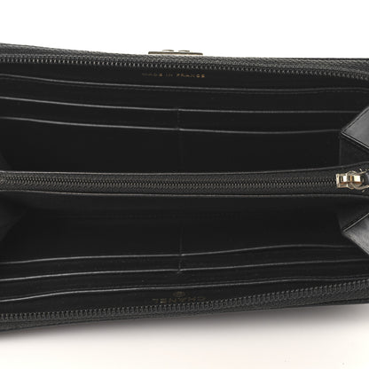 Chanel Caviar Quilted Boy Long Zip Around Wallet Black 5 of 8