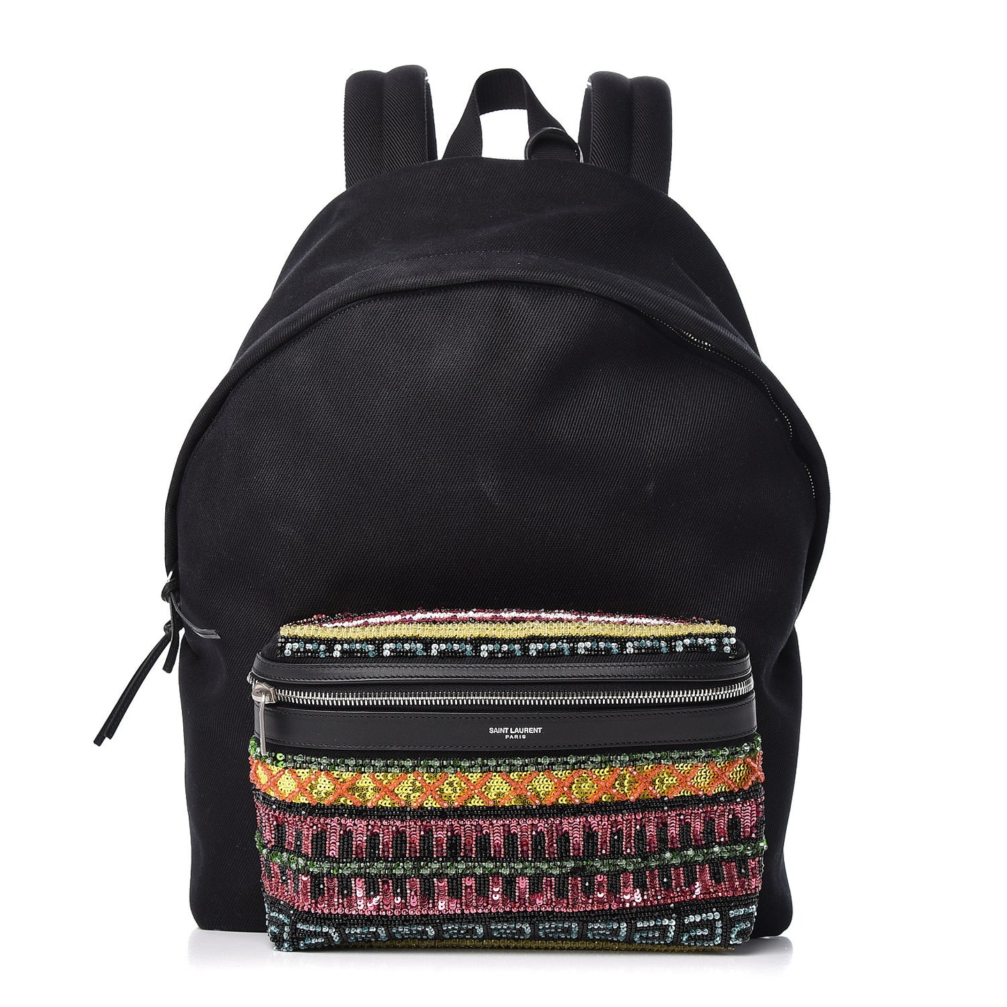 Canvas Sequins City Backpack Black