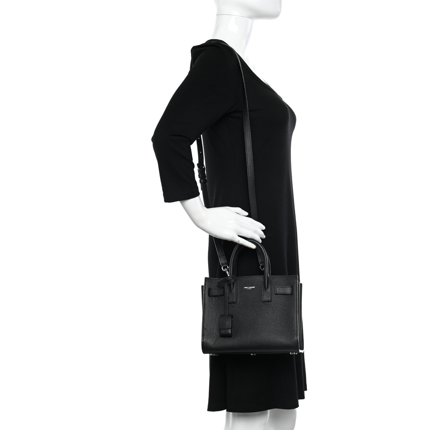 Saint Laurent Grained Calfskin Nano Sac De Jour Black 2 of 11