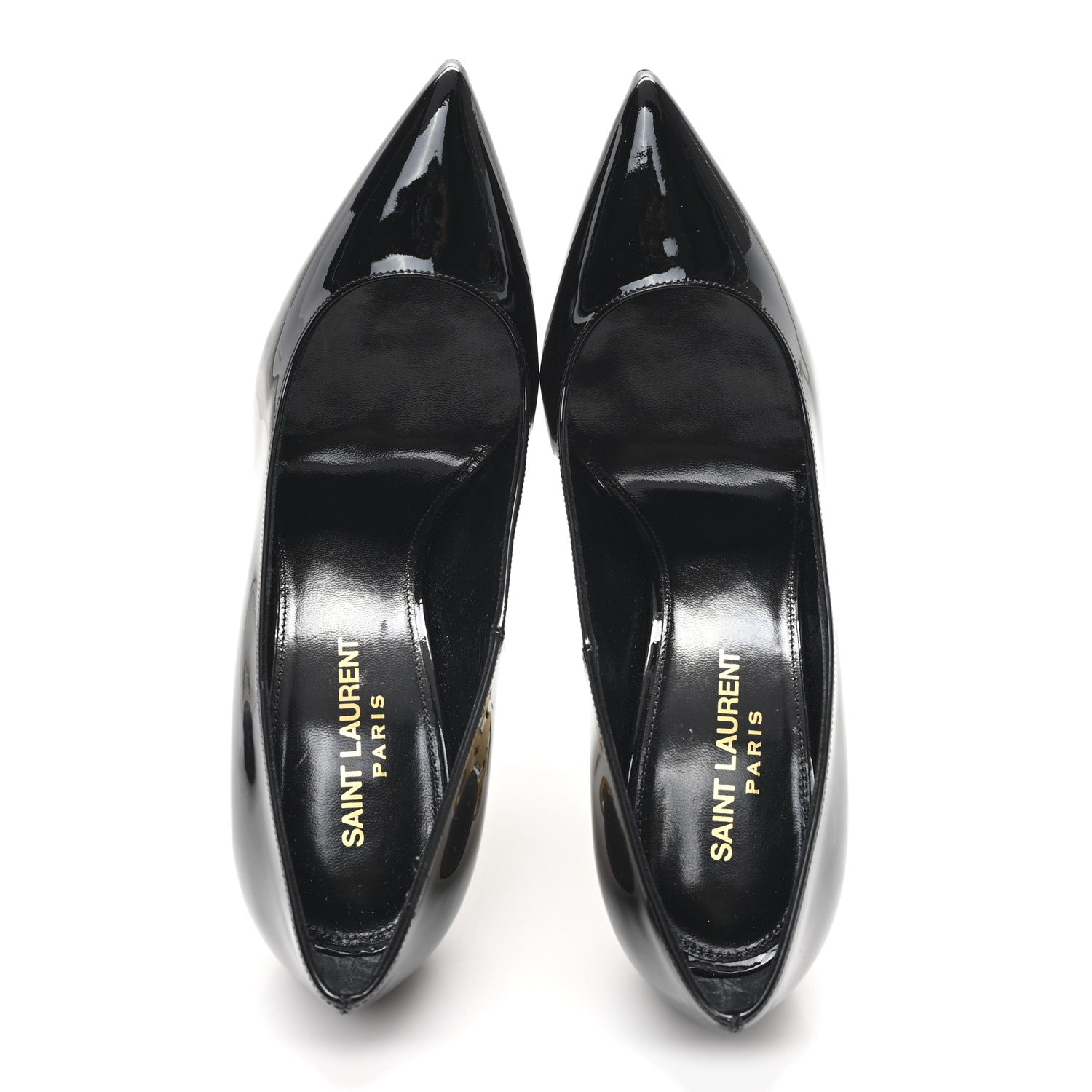 Saint Laurent Patent Opyum 110 Pumps 36.5 Black Gold 2 of 10