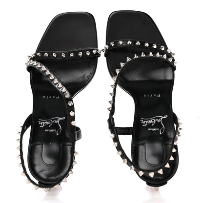 Christian Louboutin Nappa Rosa Condorapik 85 Spike Sandals 38 Black 2 of 9