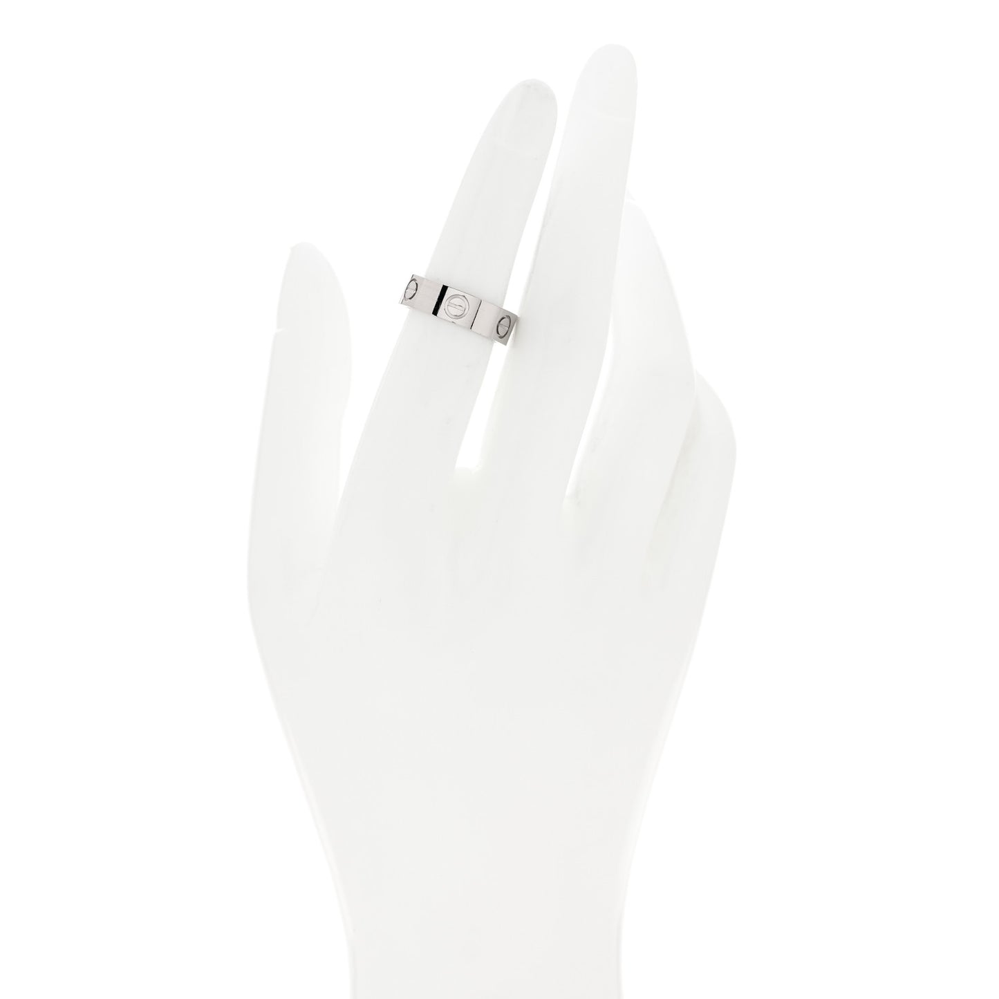 18K White Gold 5.5mm LOVE Ring 51 5.75