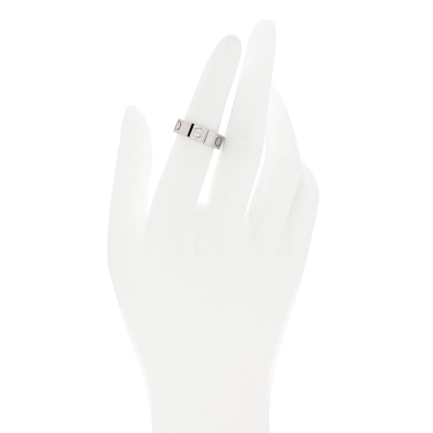 Cartier 18K White Gold 5.5mm LOVE Ring 51 5.75 2 of 5