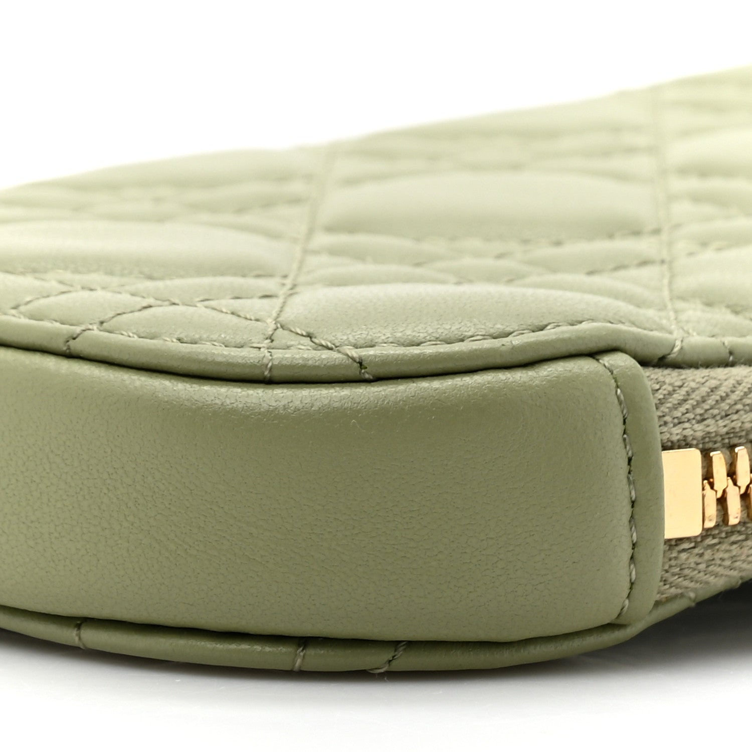 Christian Dior Lambskin Cannage Lady Dior Phone Holder Green 9 of 11