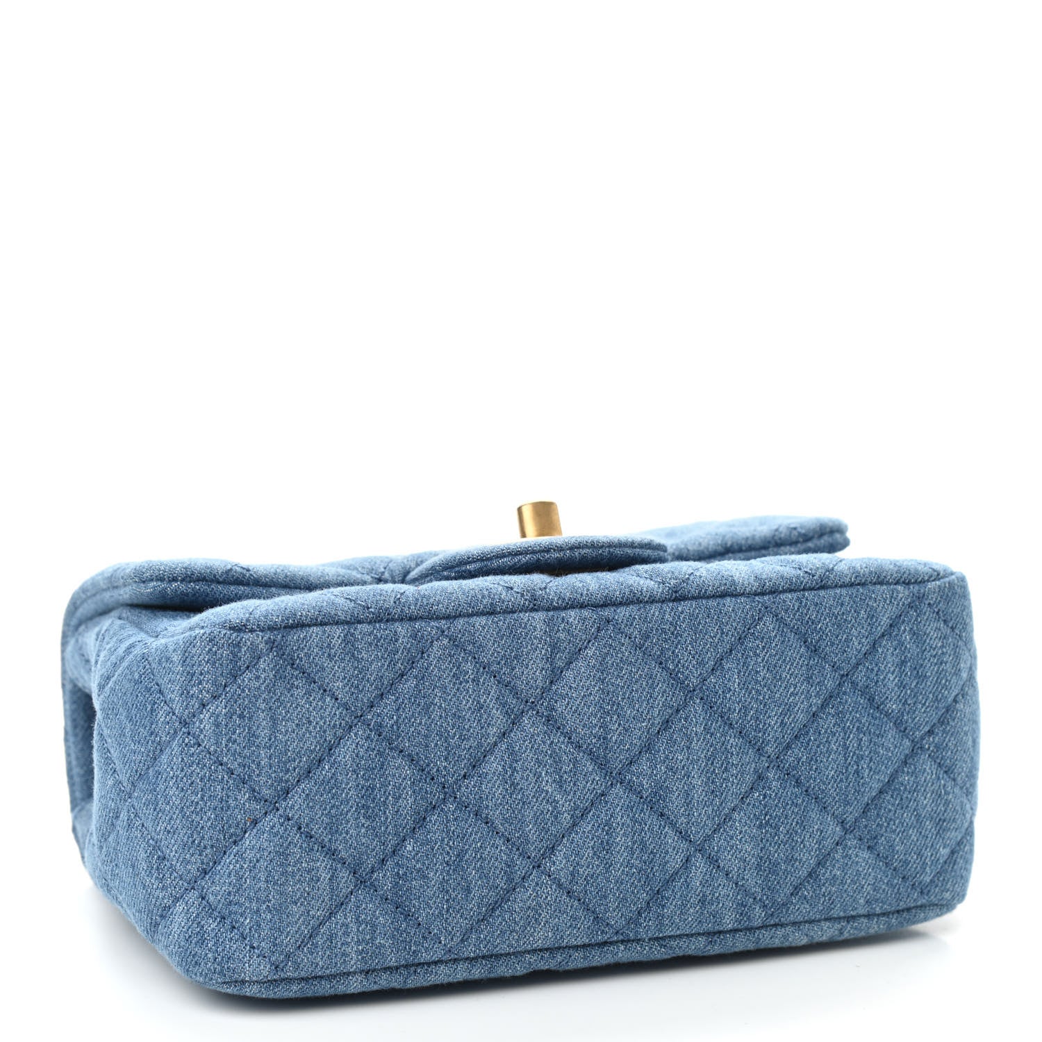 Chanel Denim Quilted Mini Pearl Crush Flap Blue 4 of 9