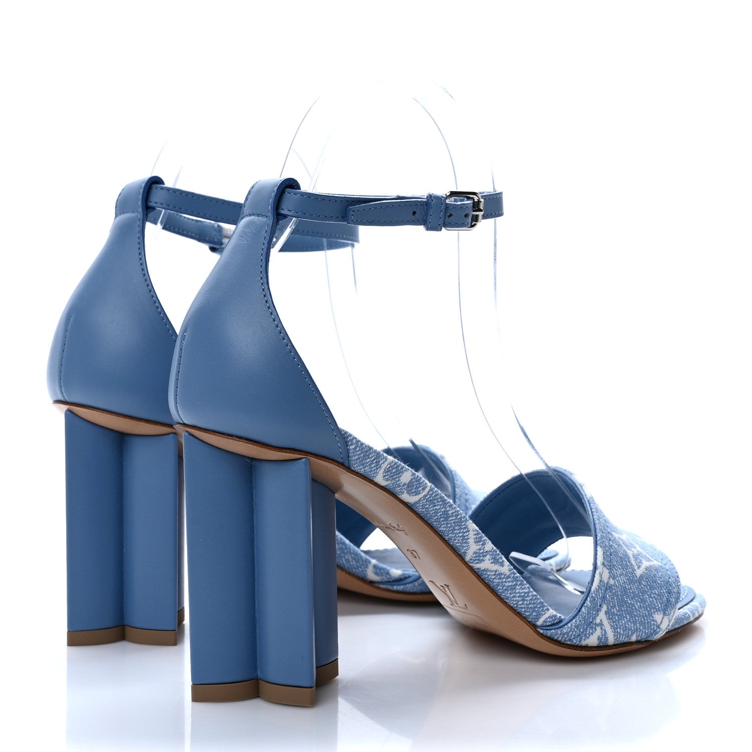 Louis Vuitton Monogram Denim Silhouette Sandals 37 Navy Blue 4 of 8