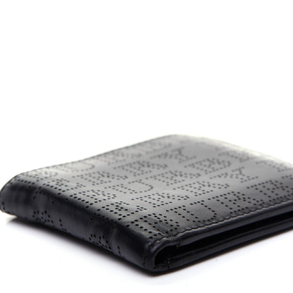 Burberry Calfskin Perforated Bi-Fold Wallet Black 6 of 11