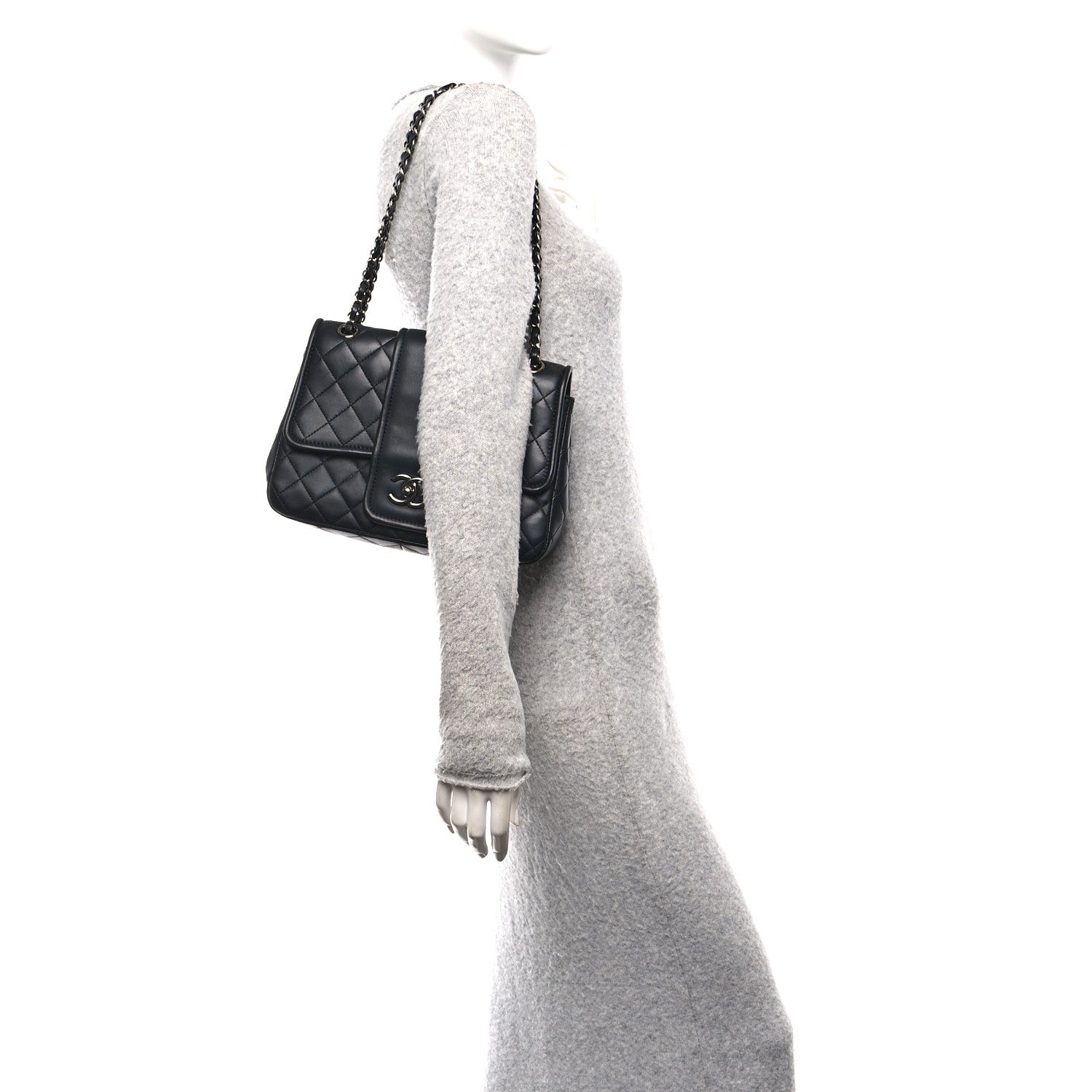 Chanel Lambskin Quilted Elementary Chic Flap Black 2 of 11